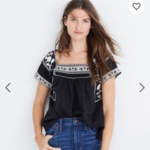 Madewell Embroidered Wildfield Top